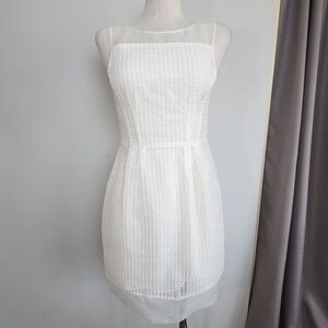 Tommy Hilfiger White Crew Neck Sleeveless A Line Silhouette Women's Dress Size 4